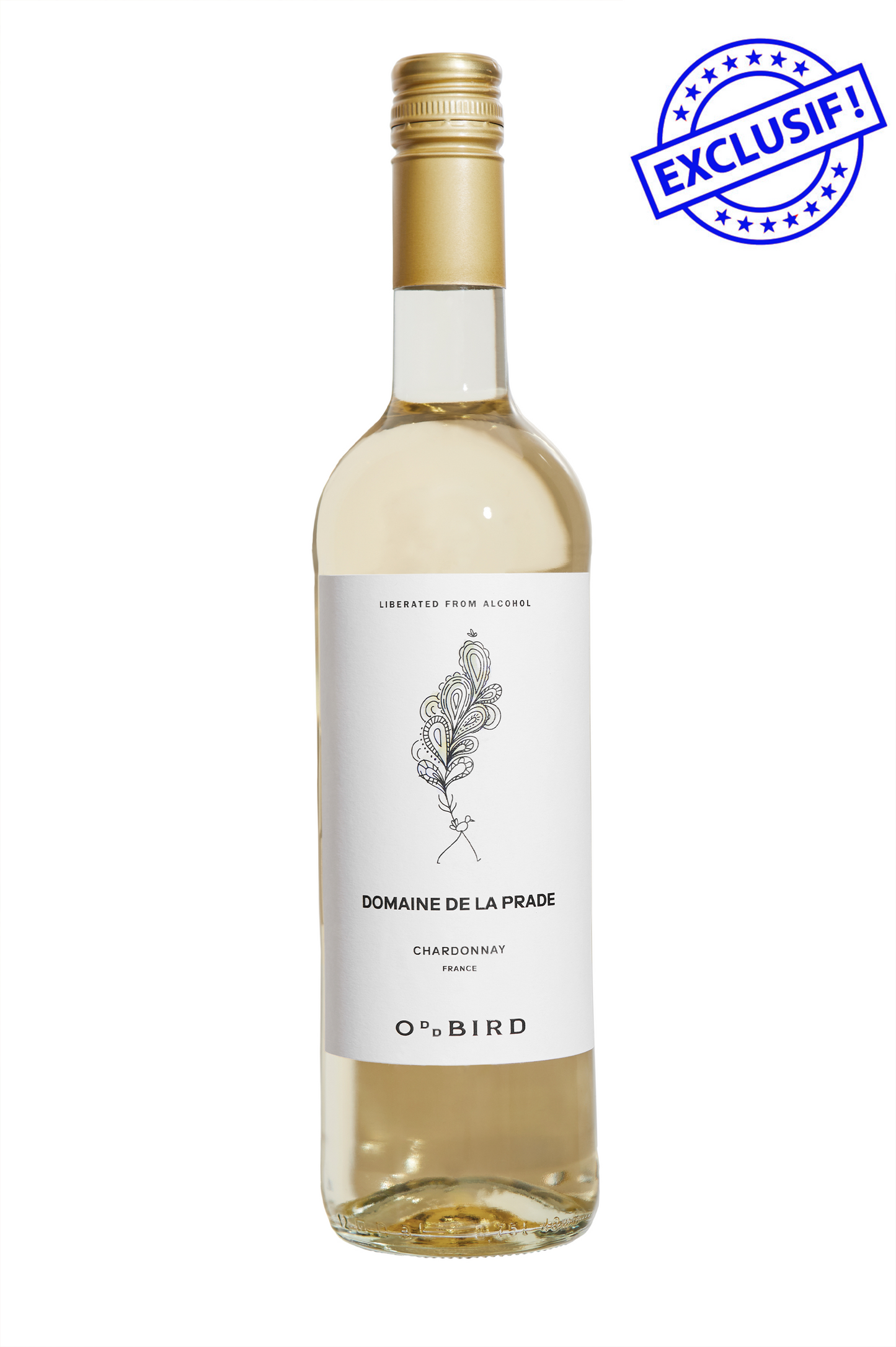 ODDBIRD Domaine de la Prade Chardonnay | Vin Blanc Sans Alcool Premium