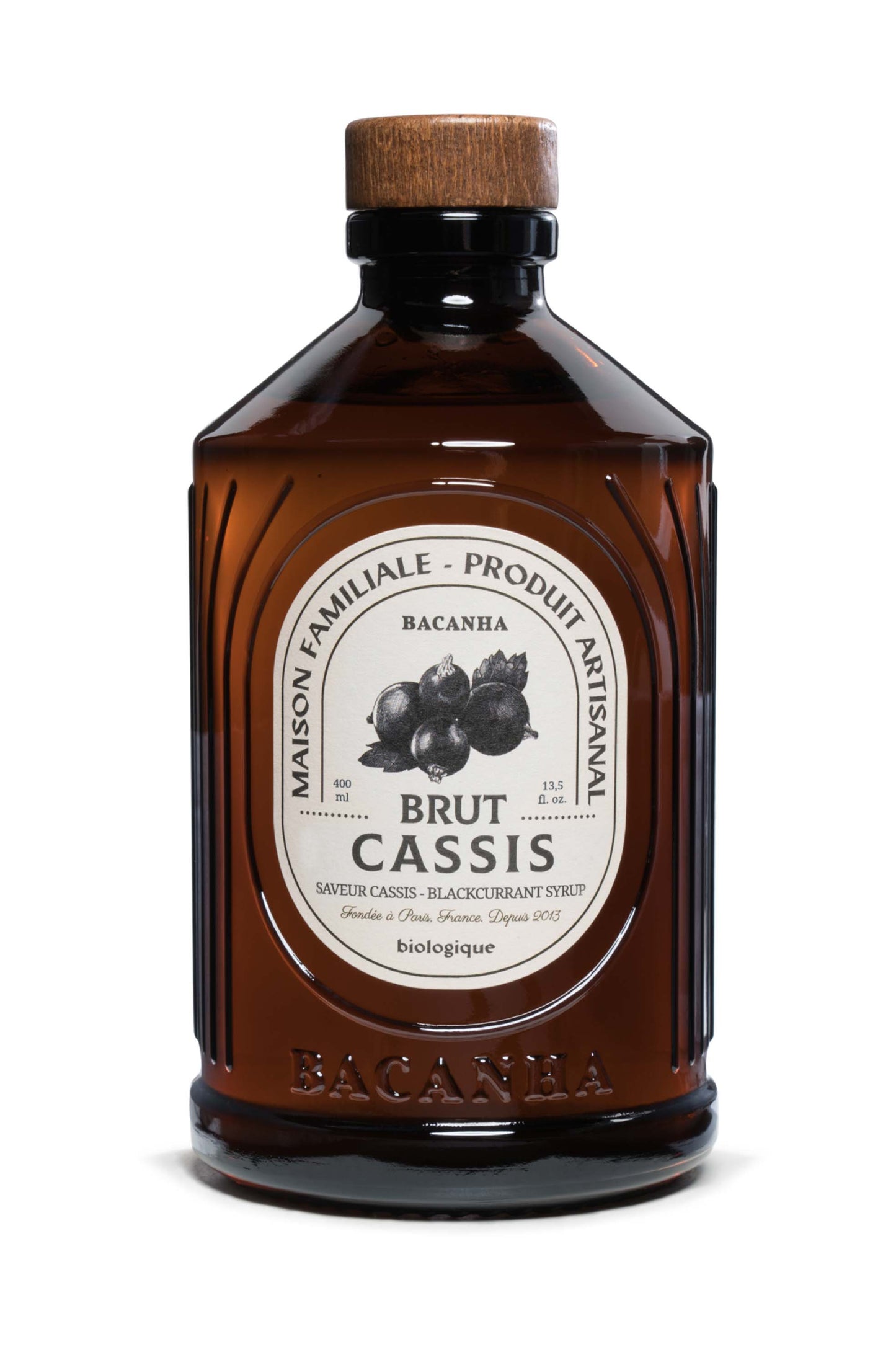 BACANHA - SIROP CASSIS BRUT - BIOLOGIQUE - 400ML