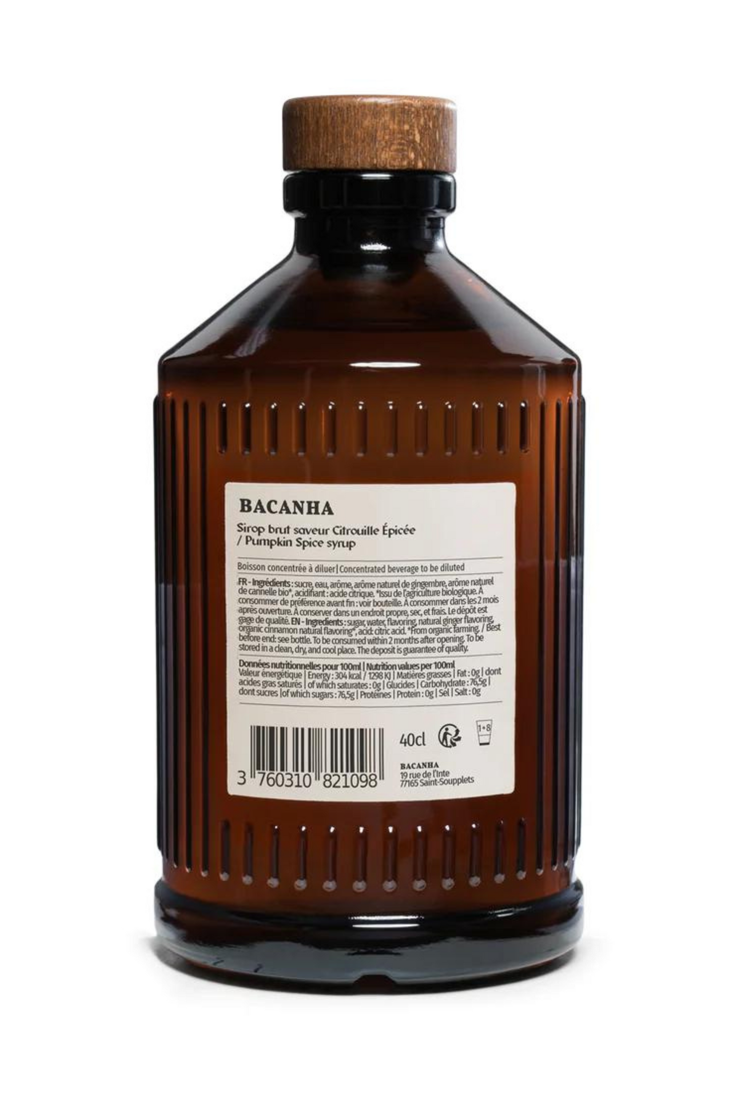 Bacanha Pumpkin Spice | Sirop de Citrouille Épicée Bio 400ml