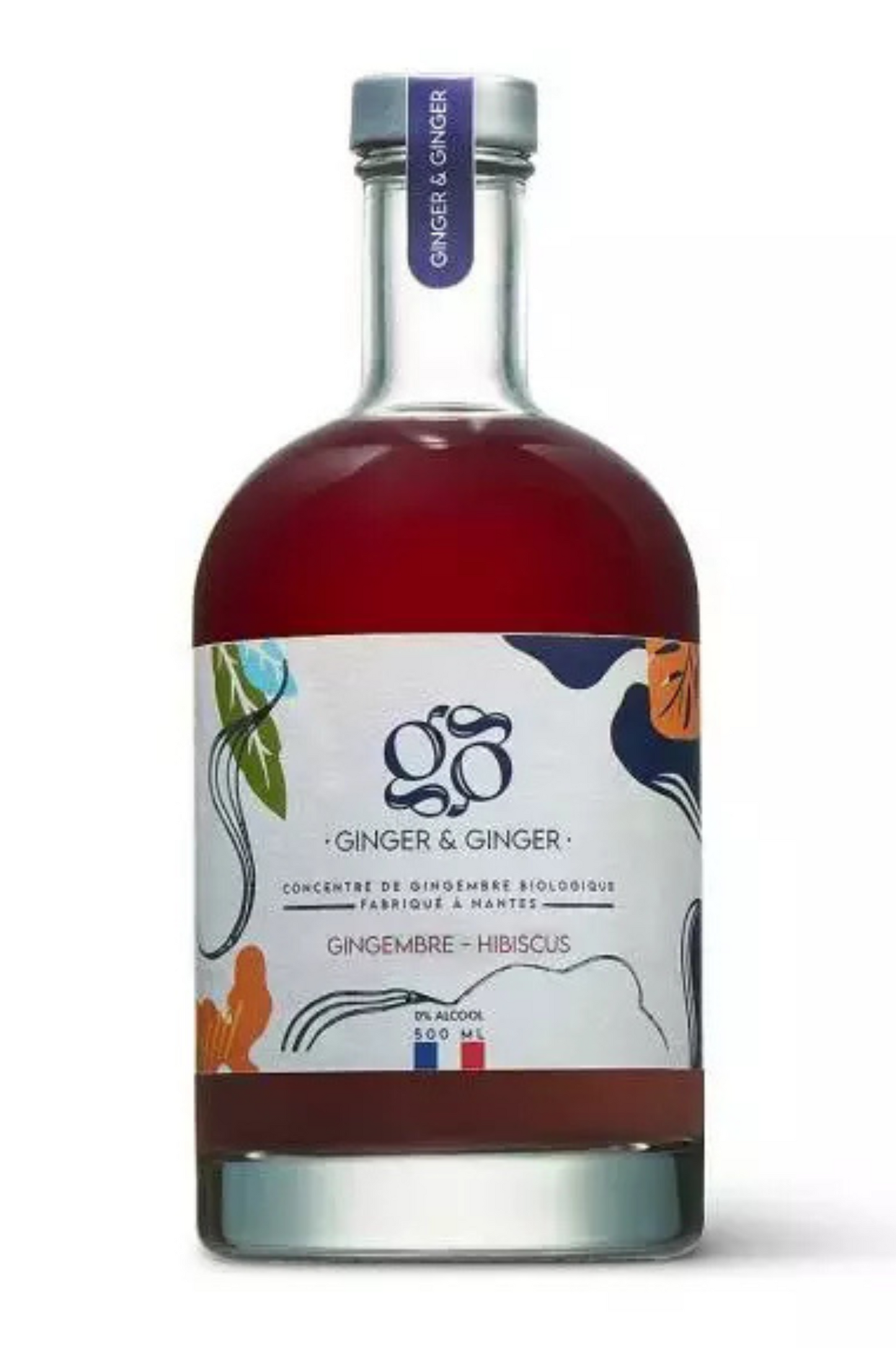 GINGER & GINGER - Concentré de Gingembre Hibiscus 50CL