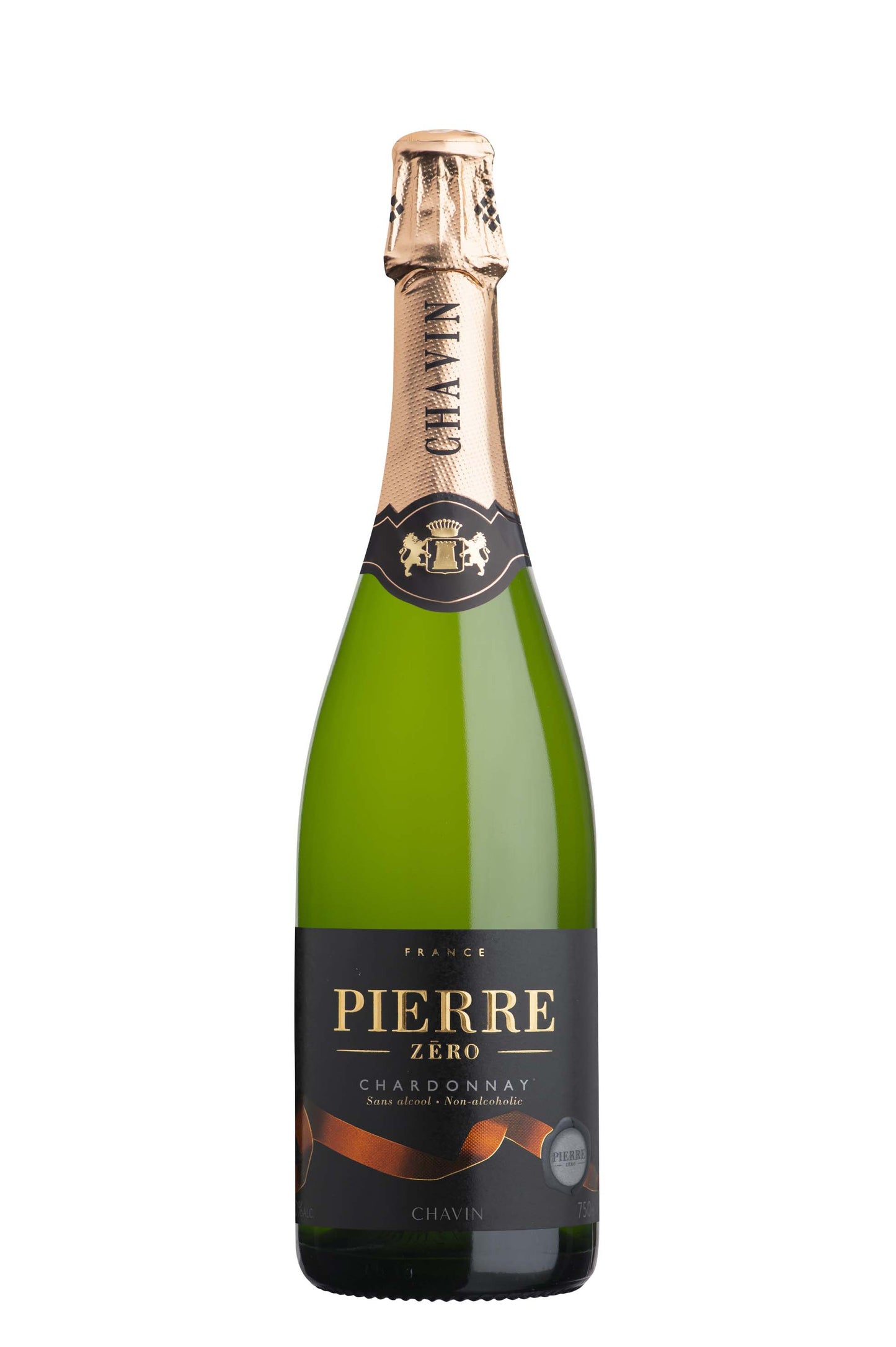 PIERRE CHAVIN - PIERRE ZERO CHARDONNAY EFFERVESCENT - BOISSON SANS ALCOOL - 750ML