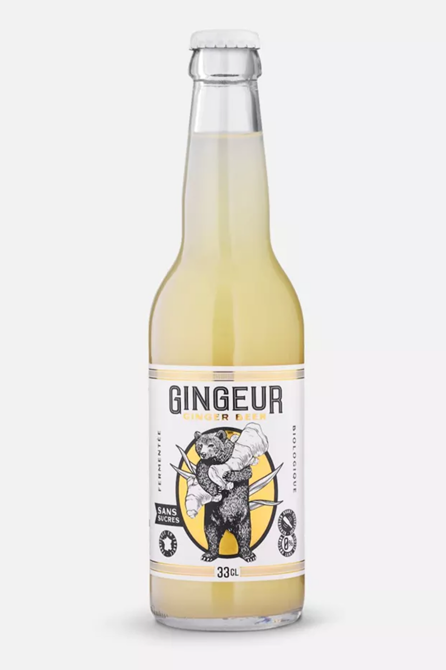 GINGEUR - Ginger Beer Sans Sucres Fermentée Bio - 33CL
