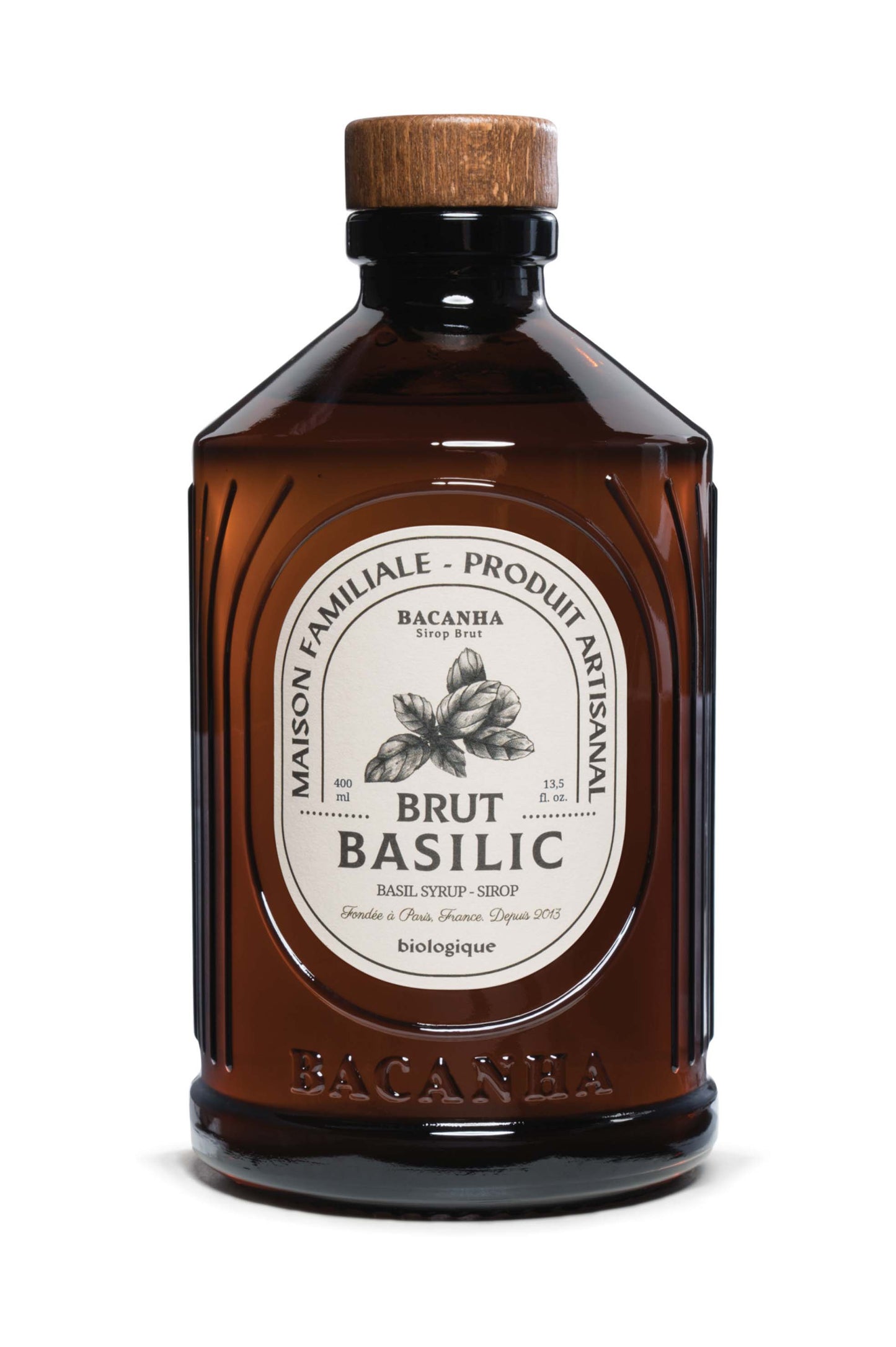 BACANHA - SIROP DE BASILIC BRUT - BIOLOGIQUE - 400ML