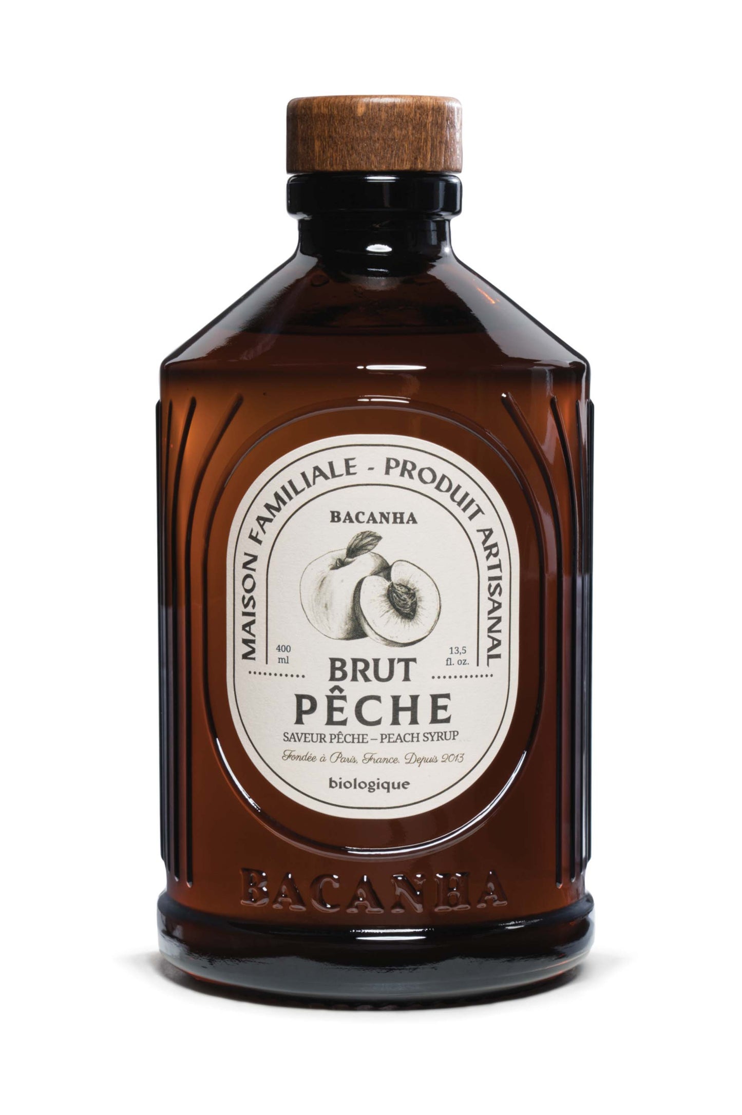 BACANHA - SIROP SAVEUR PÊCHE BRUT - BIOLOGIQUE - 400ML