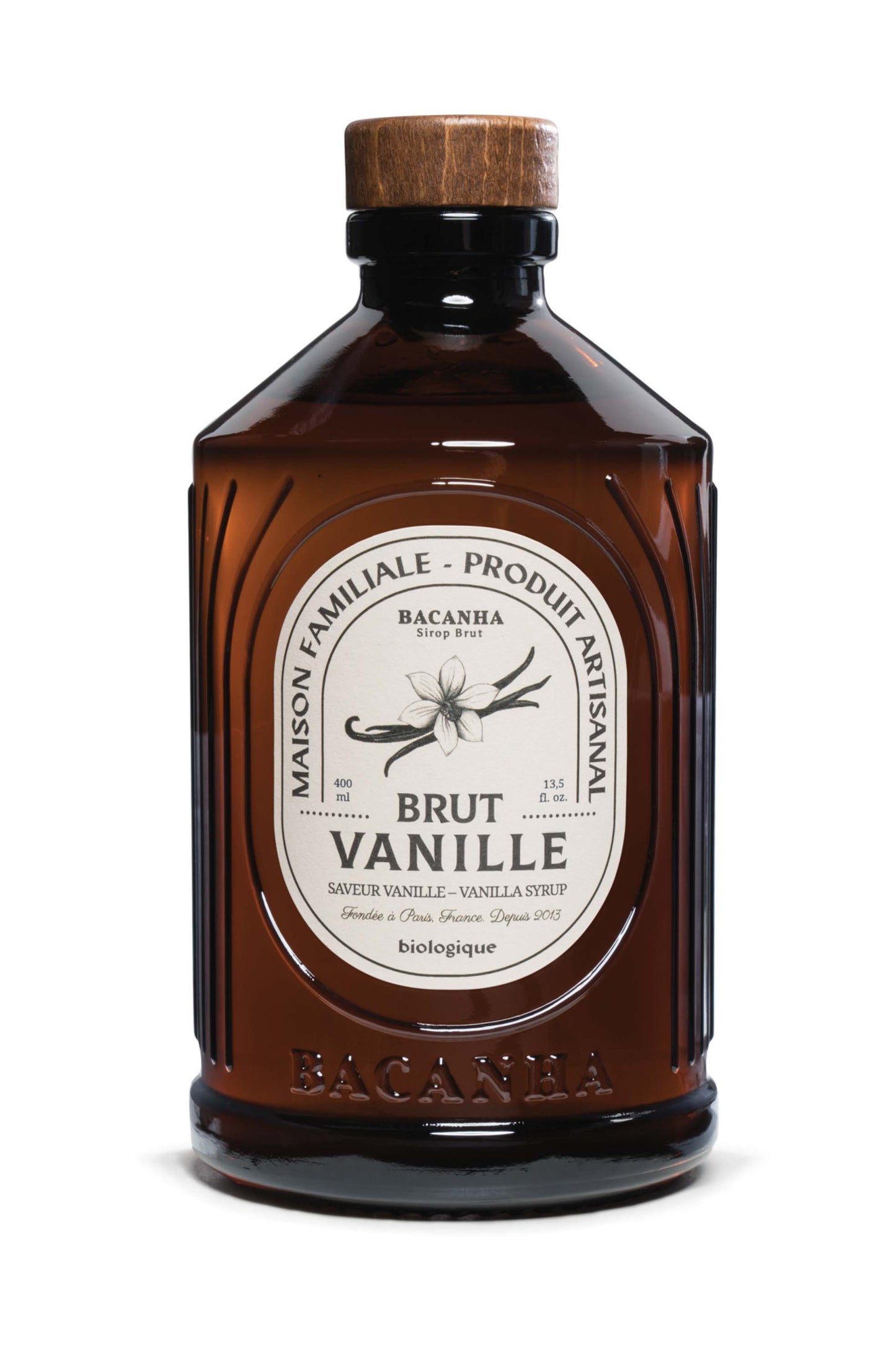 BACANHA - SIROP VANILLE BRUT - BIOLOGIQUE - 400ML