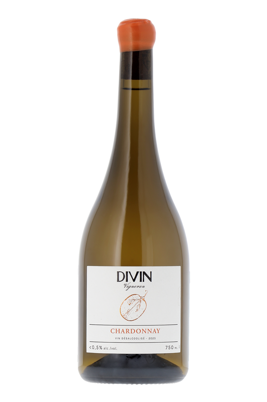 Divin Vigneron Chardonnay – Vin blanc sans alcool 0,5 % 75CL