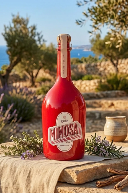 Maison Giulia Mimosa Framboise – Cocktail pétillant sans alcool à la framboise 75cl