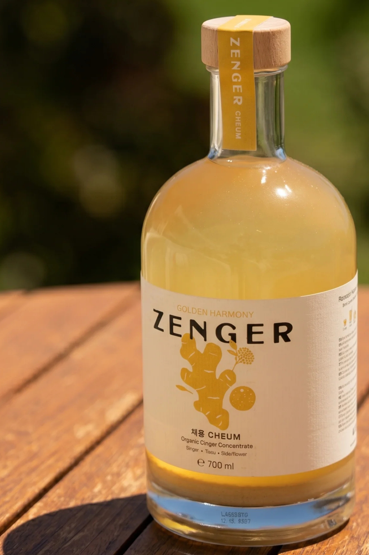 ZENGER CHEUM Golden Harmony – Concentré BIO de gingembre, yuzu fleur de sureau 700 ml